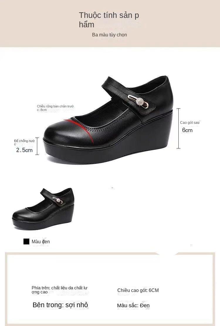 Product Introduction of Giày Da Nữ, Da Thật, Giày Đế Xuồng, Đế Mềm, Thích Hợp Cho Mẹ, Giày Da Nữ Trung Người Già Và Cao Tuổi, Thoải Mái, Hàng Mới Về 5