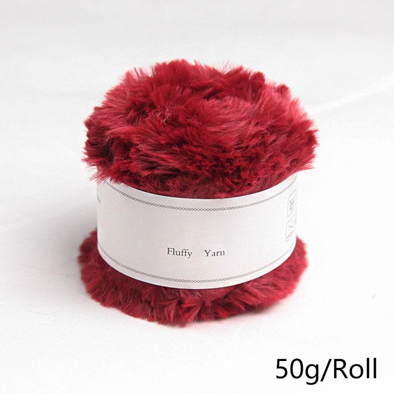 Product Introduction of Xinyi3 50g/Roll Hand Knitting Wool Yarn Mink Yarn Thread Faux Fur Crochet Weaved Fluffy Baby Clothes Crochet Sweater Scarf 23