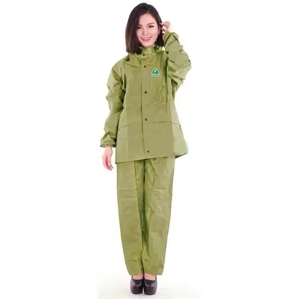 Bộ Quần Áo Mưa Vải Dù Chống Thấm Độ Bền Cao Người Lớn Nam Nữ Bộ Quần Áo Mưa