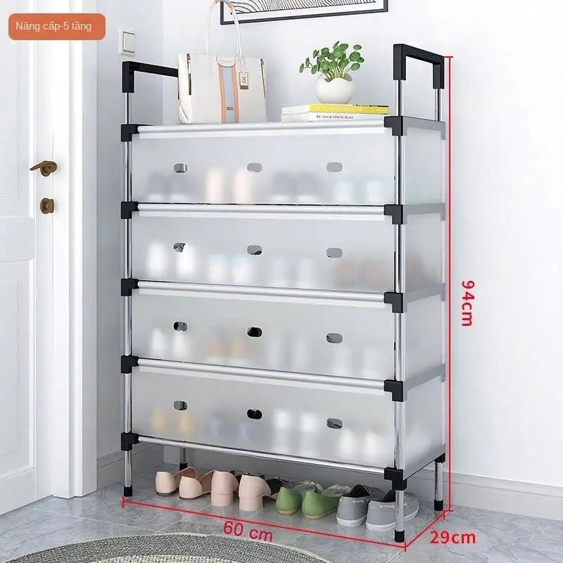 Kệ INOX 5 Tầng chống bụi - Giá đề giày dép và mũ chống bụi đa năng Bảo hành 6 tháng đổi trả