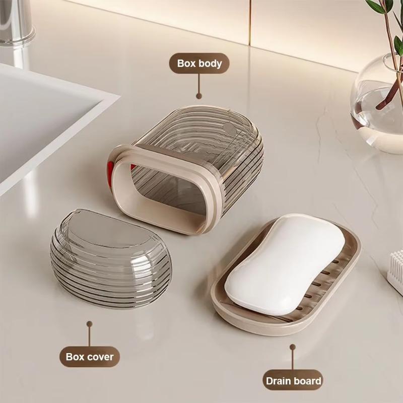 Product Introduction of Plastic Soap Dish Travel Box Holder Container With Lid Durable Soap Case Strong Sealing Organizer Bathroom Home Outdoor Hiking 21