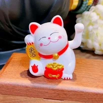 Mèo thần tài vẫy tay mili , mèo thần tài chạm vẫy trang trí tài lộc may mắn 0