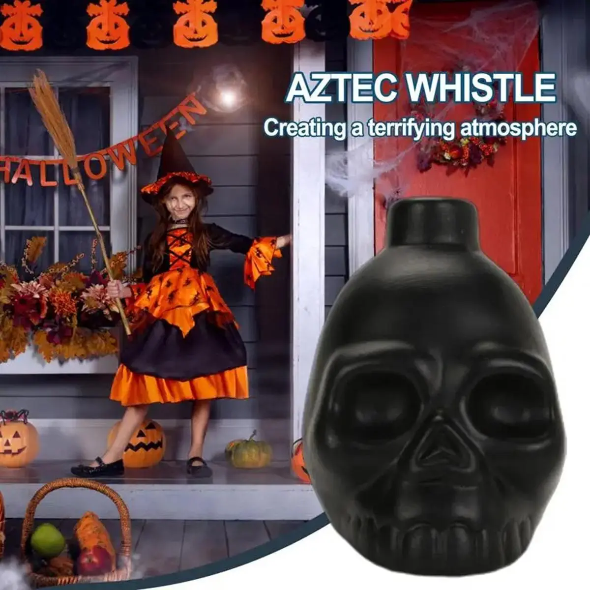 Aztec Death Whistle Loudest Scream Whistle At 130 Decibels - Halloween Authentic Human Sounding Screams Yama Aztec War Whist