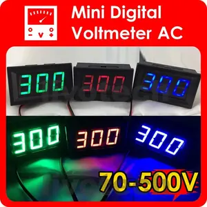 LIVO Voltmeter Volt Meter AC PLN Mini Tegangan 70-500V 2 Wire Digital