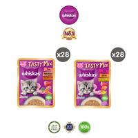 Gambar Whiskas Tasty Mix Jelly Makanan Anak Kucing Basah 70 gr - isi 28 - Tuna dan Wortel dari Whiskas Indonesia Kota Tangerang 1 Tokopedia