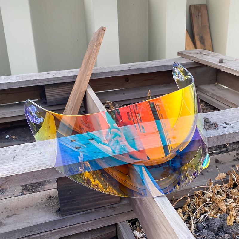 KÍNH REVO PHA LÊ CAM ĐỎ GẮN NÓN ROYAL M138B, M266, M179, ROC 03, ROC 05 Nón Bảo Hiểm Helmet