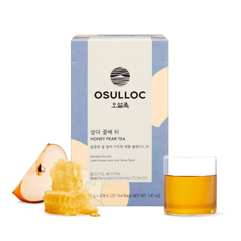 Pear Tea (Sweet Pear & Flavor), tea Blend, Premium Teabags from Jeju ...