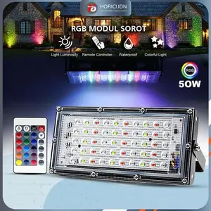 HORICI LAMPU SOROT / LAMPU HIAS /  LAMPU TEMBAK LED SLIM 50 WATT / 50 WATT RGB AC 220V Kotak LIGHTING KONTEN MINI