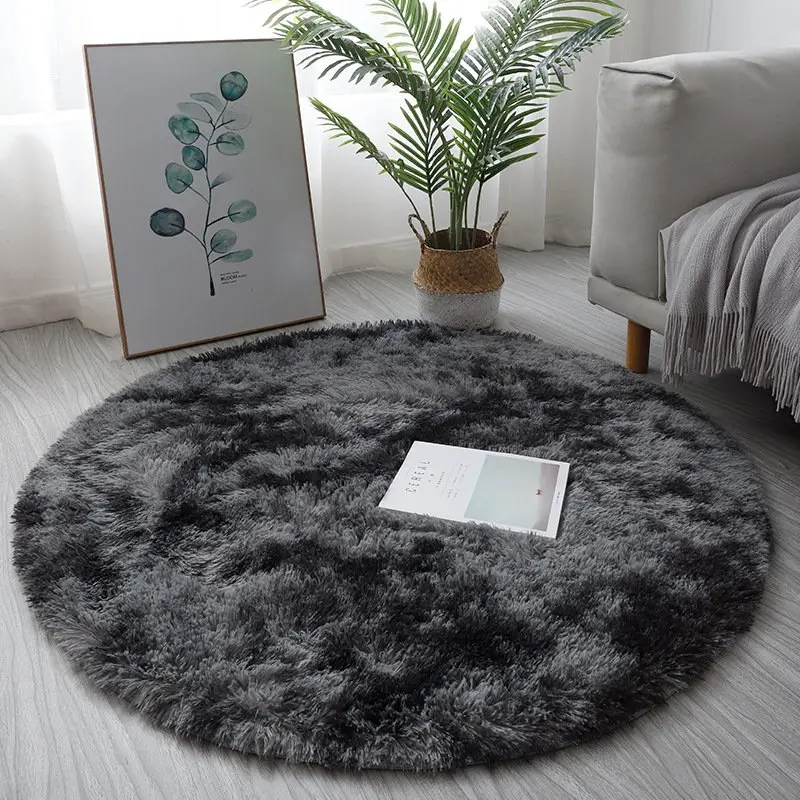Thảm lông tròn 1m x1m thảm decor chụp ảnh sản phẩm 2
