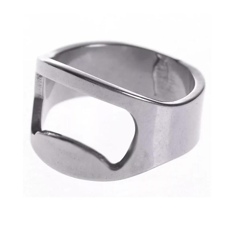 Stainless Steel Finger Ring Beer Opener, 1 Count/4 Counts Creative Beer Bottle Opener, Portable Bottle Opener for Home Kitchen 5