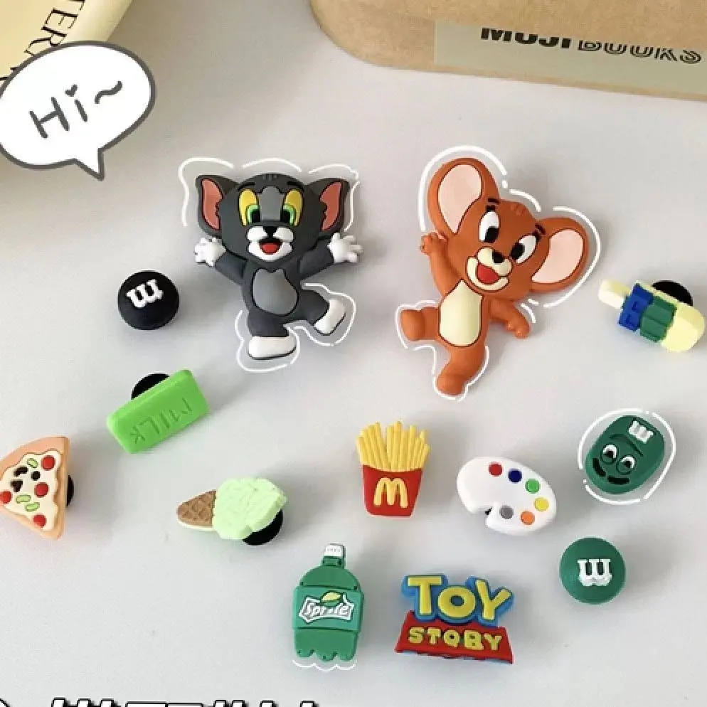 Terompah Bernafas, Aksesori DIY, Hiasan Kasut Kucing dan Tetikus, Boleh Tanggal, Anak Kucing Comel, Aksesori Kartun, Gancu Kasut, Hiasan Shoe Charms