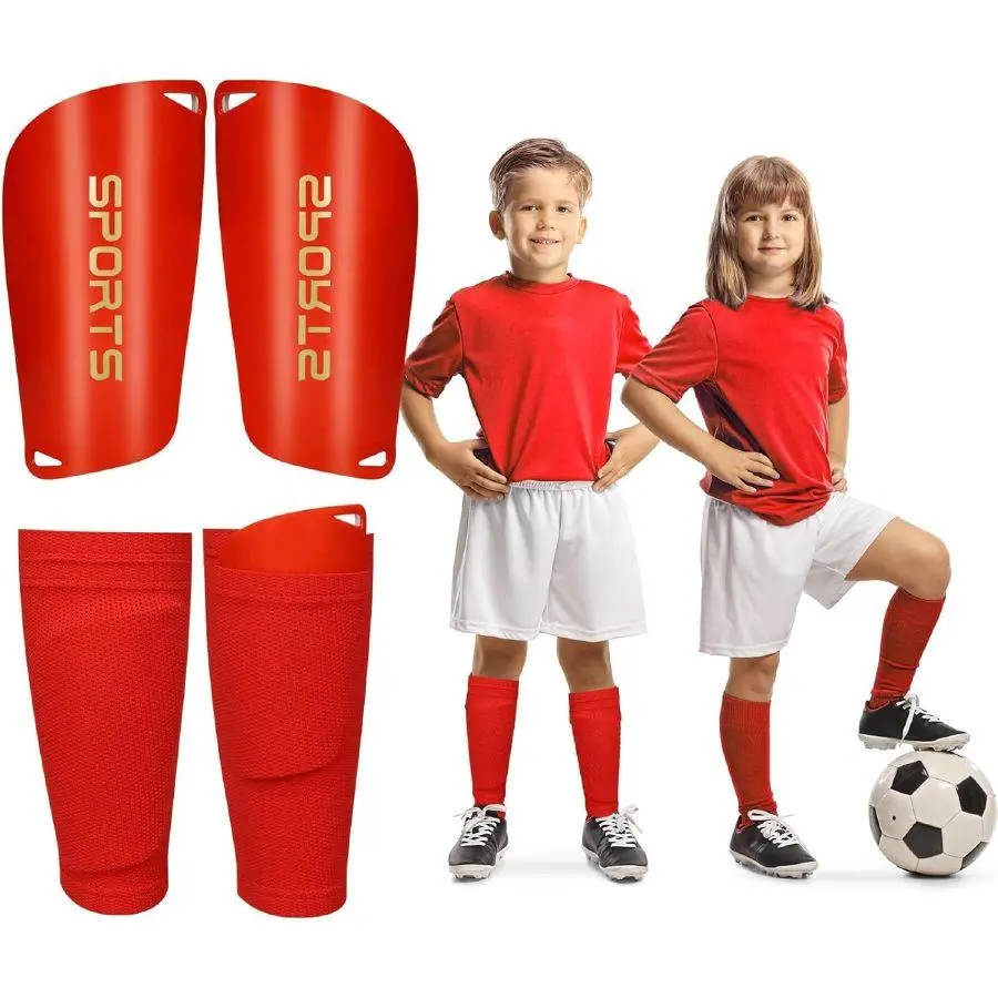 Football Shin Guard, 1 Pair Football Shin Guard with Soccer Socks & Soccer Bag, Comfortable and Durable Protective Gear for Football Enthusiasts