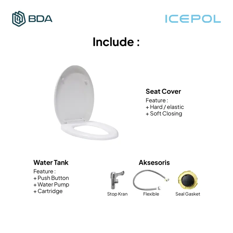 Icepol Closet Duduk Kloset Duduk Toilet Duduk IC 8010 2