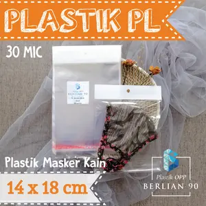 [ 1 Pack isi 100 Pcs ] Plastik OPP Display 14x18 cm Plastik Aksesoris - Plastik Opp Lem Gantung - isi 100 Pcs Termurah - Plastik Masker Duckbill - Tebal 30 Micron