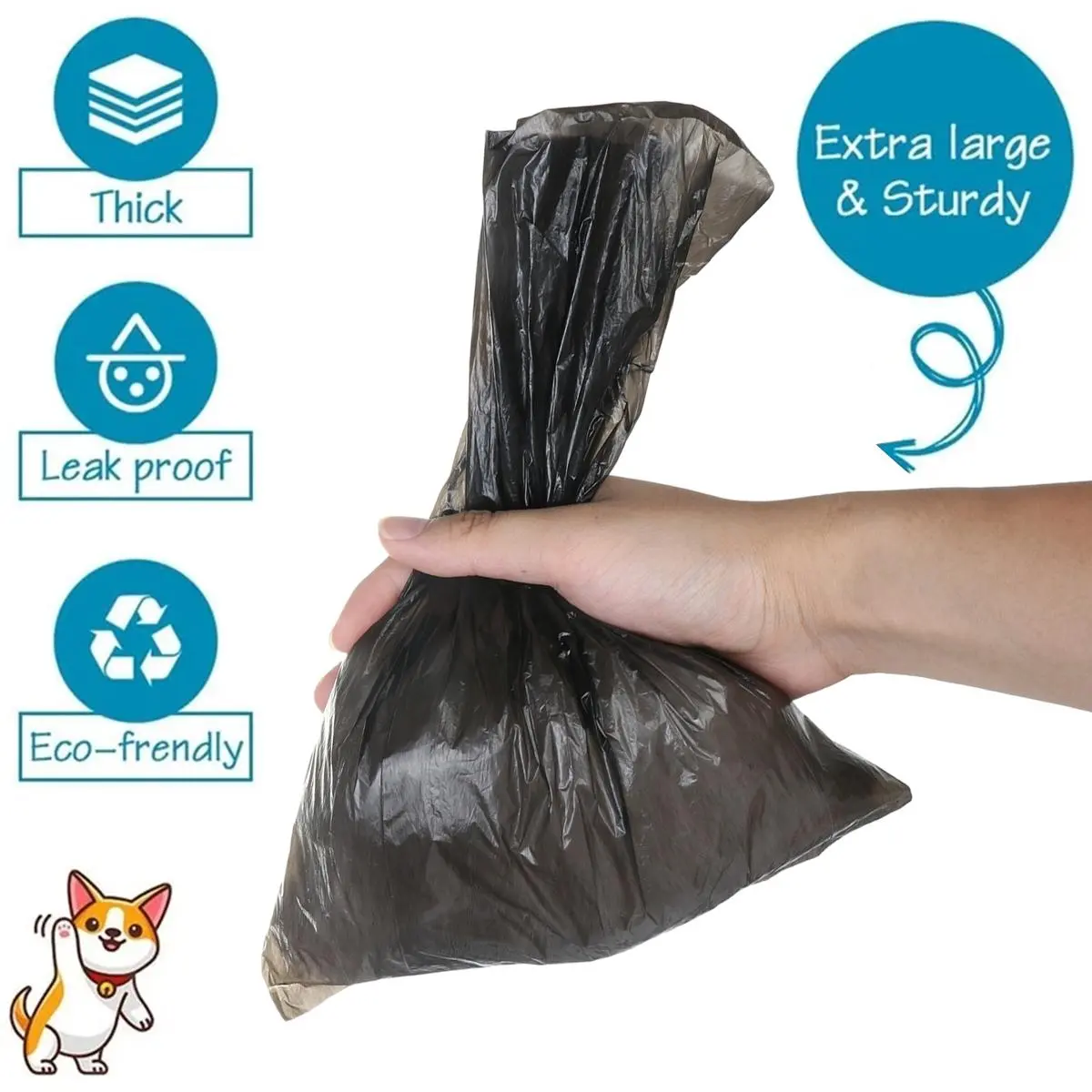 1 roll of litter bag cat dustpan, can be used to clean litter boxes