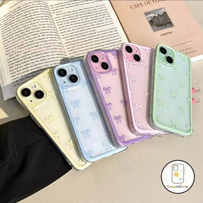 Casing Untuk Redmi 10 14C 12 10C 10A 12C 13C 9C NFC A1 A2 A3 9 9A 9T Redmi Note 14 10s 11 11s 8 12 13 10 Pro Max Mi 11 Lite Poco C75 C40 X5 M3 C61 Kuning Hijau Ungu Merah Jambu Biru Kecil Pita Transparent Lembut Case 0