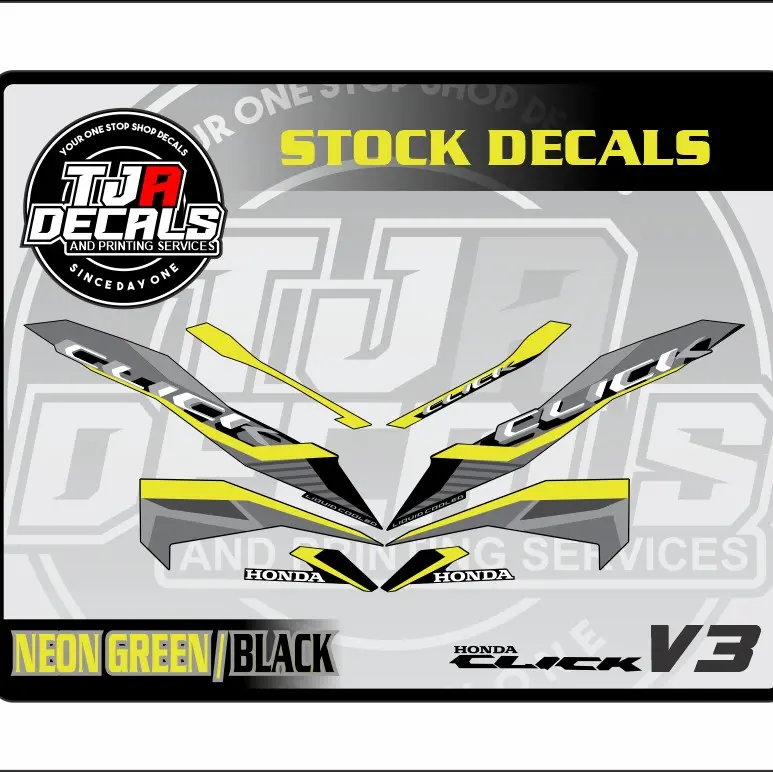 HONDA CLICK VERSION 3 STOCK DECALS STICKER - TikTok Shop Philippines