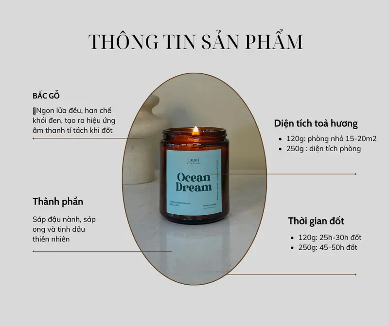 Nến thơm Lumi cao cấp sáp đậu nành hương Matcha Latte thư giãn, bình yên 2