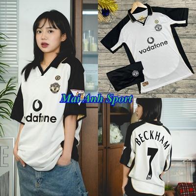  Bộ Quần Áo bóng đá CLB MU TRẮNG 2001 - 2002 - Vải Polyester Gai Thái Chuẩn Thi Đấu Top áođábanh nữ Sport 