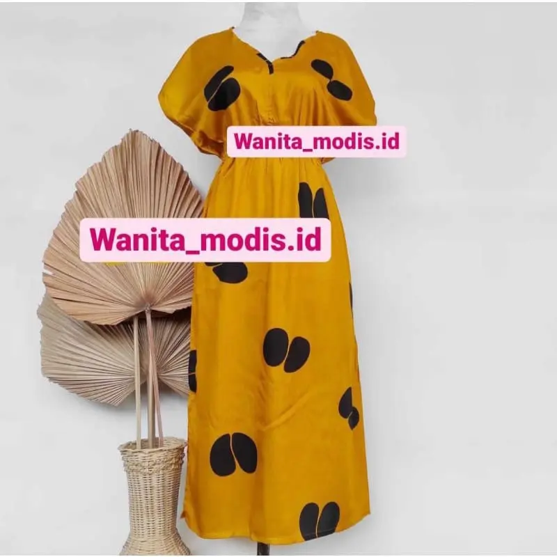 Daster Manohara Rayon Premium KUNING Nyaman Lembut 5