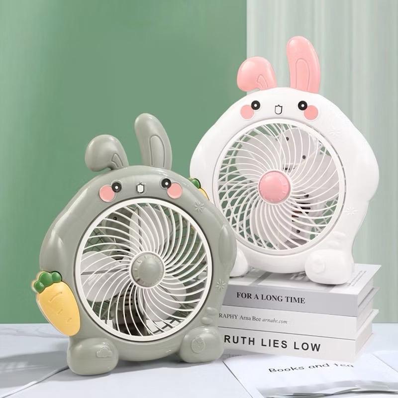 Quạt để bàn văn phòng, để giường cho trẻ em hình thú cắm điện. Quạt mini bền đẹp 0