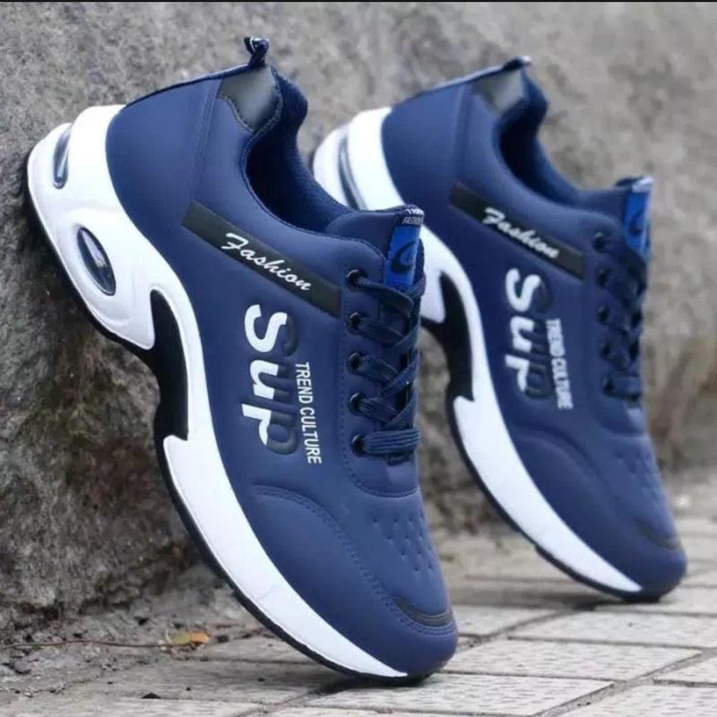 Sepatu Sneaker Casual Cowok Sneakers Kasual Putih Pria Terbaru 0