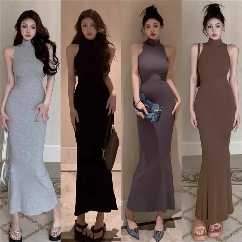Women's Summer Korean Style Niche Fashion New Arrival Pure Desire Sleeveless High-End Fishtail Dress with a Slimming Fit - TikTok Shop Singapore Women's Summer Korean Style Niche Fashion New Arrival Pure Desire Sleeveless High-End Fishtail Dress with a Slimming Fit - TikTok Shop Singapore