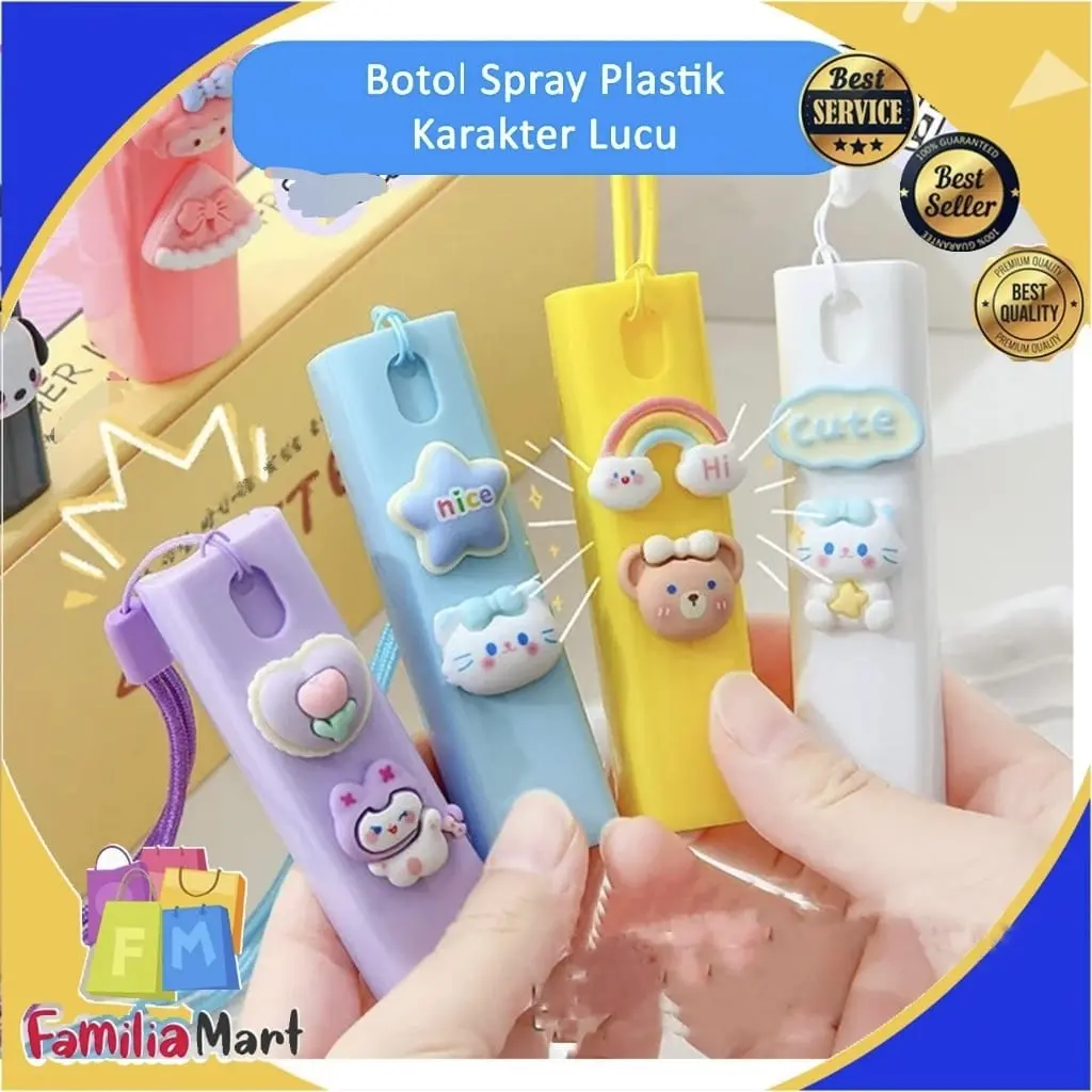 Botol Parfum Mini Travel 10ml - Botol Spray Plastik Karakter Lucu - Tempat Semprotan Decant Parfum Hand Sanitizer