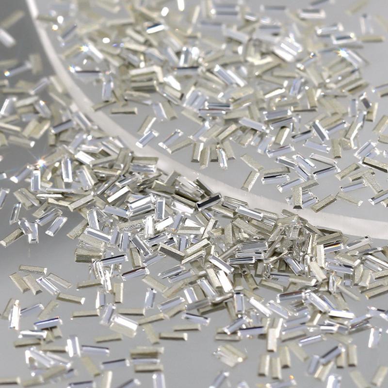 Product Introduction of Đồ Trang Trí Móng Tay Nghệ Thuật Hình Chữ Nhật Mini Phản Quang Lấp Lánh 50 Cái, Màu Trắng, Dải, Để Làm Móng 30