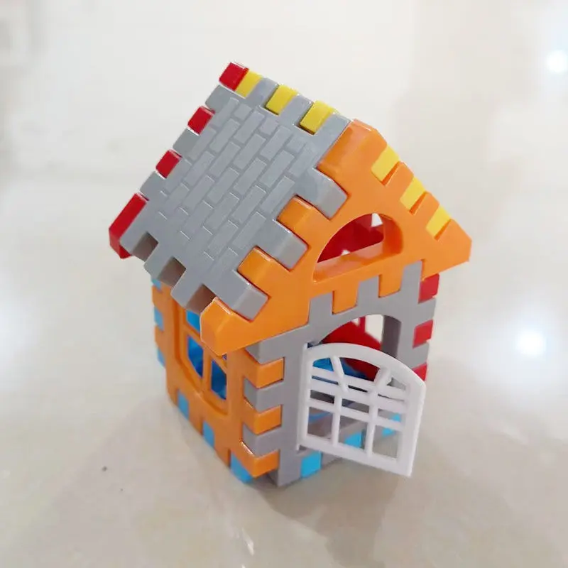 Bộ 210 chi tiết xếp hình khối xây dựng 3 chiều, xếp hình nhà, lâu đài cho bé (Bản nâng cấp) 6