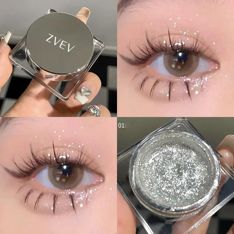  Phấn Mắt Kim Sa Hình Khối Băng Trong Suốt ZVEV Lấp Lánh Mịn Ánh Ngọc Trai Có Điểm Highlight Cosmetic Mỹ Phẩm Bảng Phấn Mắt Trang Điểm 