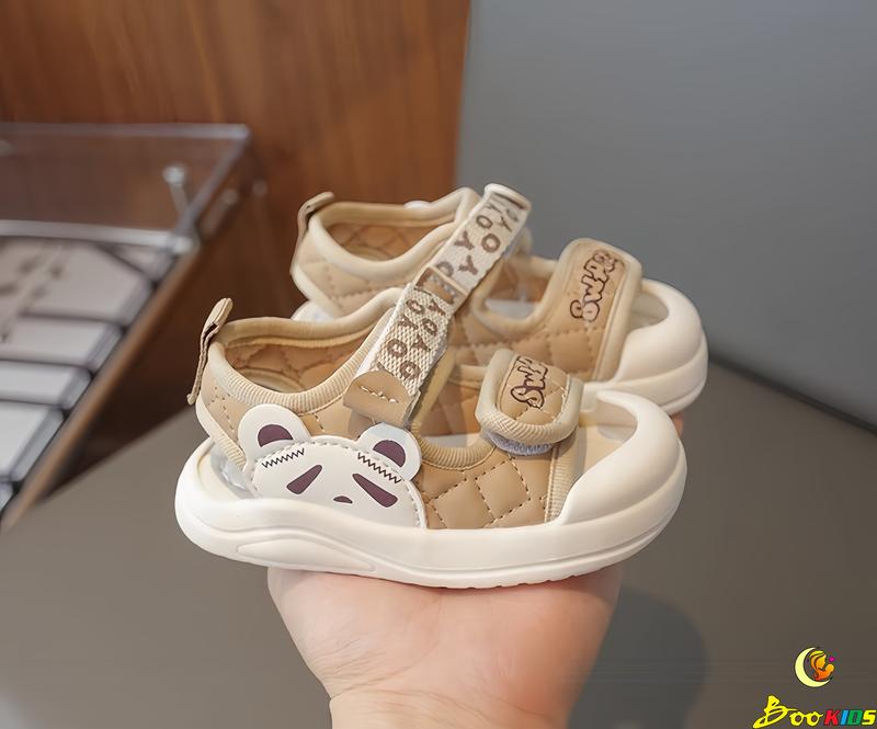 Dép Sandal Cho Bé Trai Bé Gái Có Video 0-4 Tuổi Chống Vấp Trơn Trượt Siêu Nhẹ Hình Gấu Poo 4
