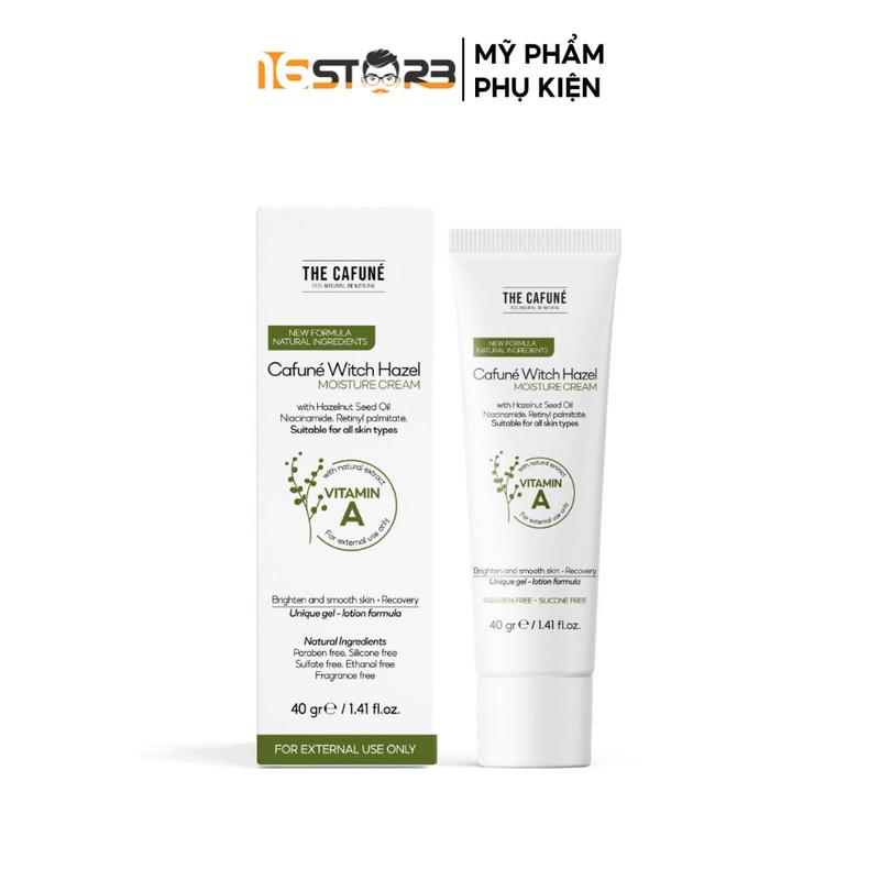 Kem Dưỡng Ẩm Cafuné Witch Hazel Moisture Cream The Cafuné Dưỡng Trắng Dưỡng Ẩm Làm Đều Màu Da 40gr