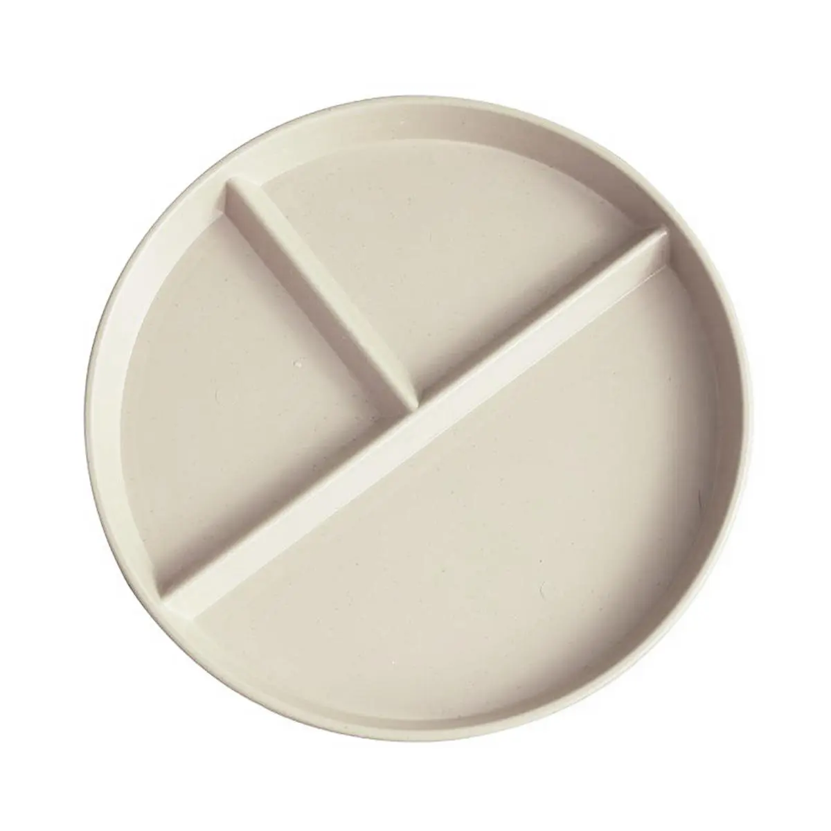 Anti-fall Round Plate, 1 Count Solid Color Divided Plate For Kids, Household Dinner Plate For Home Kitchen
