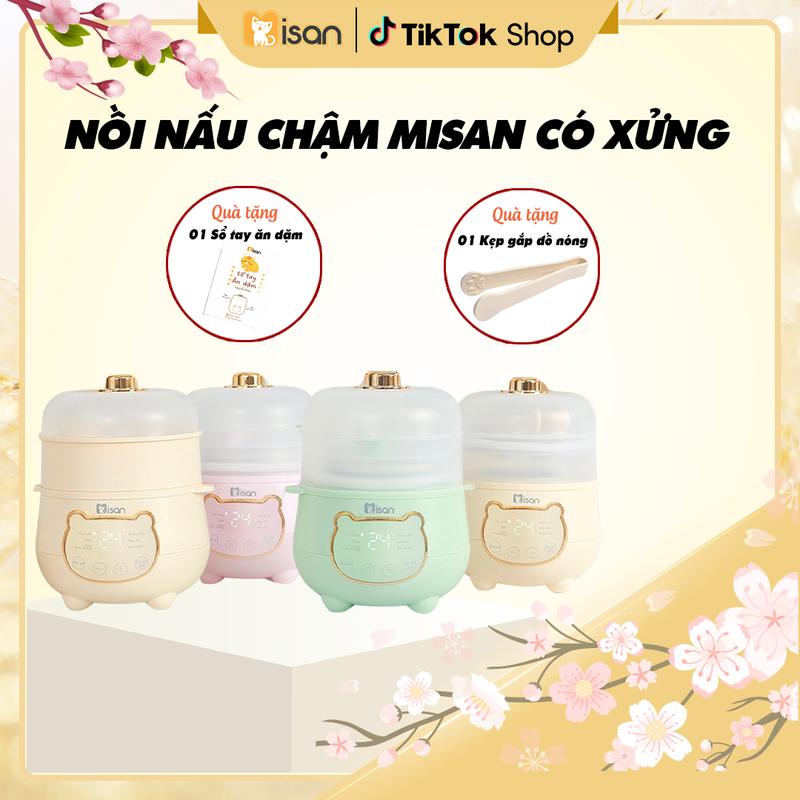   Misan  Nồi Nấu Cháo Chậm Misan Dung Tích 1 Lít 6 Chế Độ Nấu Bảo Hành 24 Tháng Tặng Kèm Sổ Tay Ăn Dặm Và Kẹp Gắp 