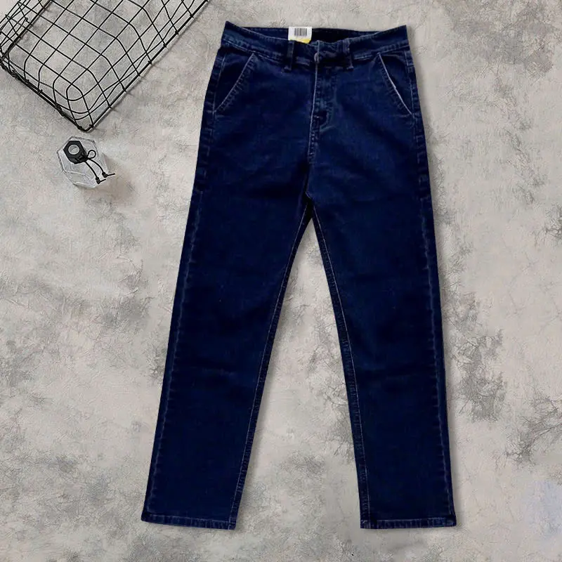 (Dài xanh đen)Quần jean nam co giãn 4 chiều,quần bò nam,form chuẩn,ống suông 18-23, chuẩn size_AN CHI STORE Có Túi quan  bon