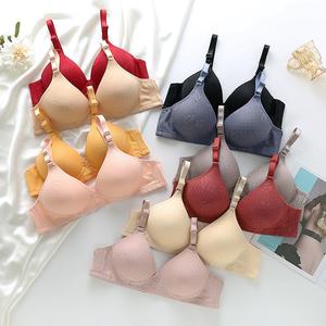 2pcs Multi-Pack plus Size Middle-Aged Mom Breathable Underwear No Steel Ring Big Breast Small Push up Comfort Bra bras