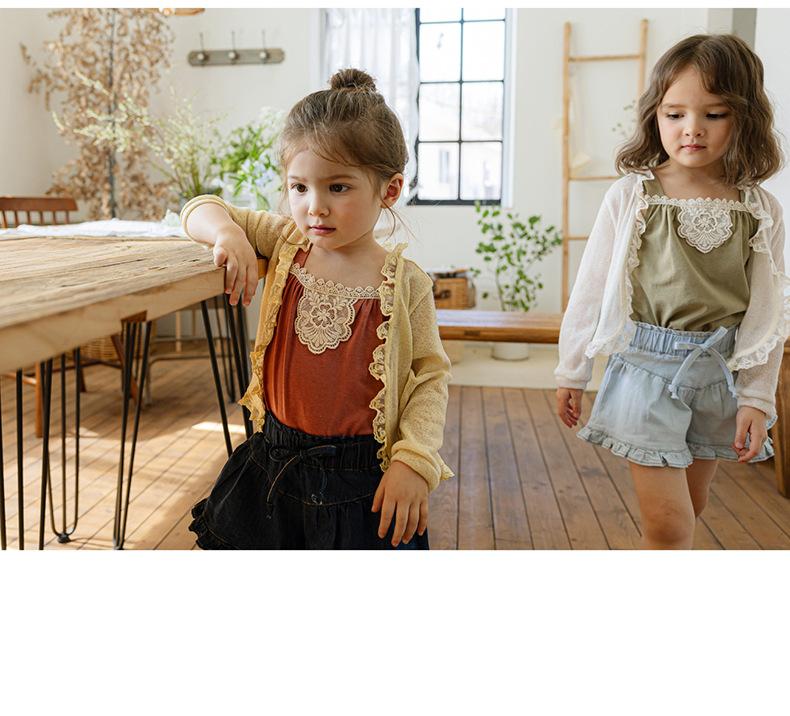 Product Introduction of 2024 Summer Strawberry Shan Girl Lace Feibian 3-Color Sweet Air Conditioning Shirt Sun Protection Shirt in Stock 14