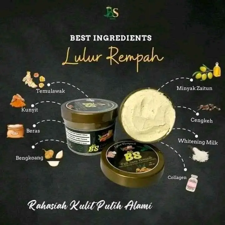 LULUR REMPAH BS Skin (Body scrub BS ) KEMASAN BARU BPOM ORI 1