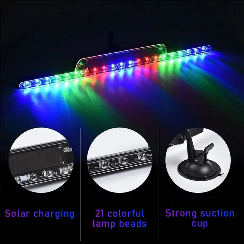 Bertenaga surya Lampu Peringatan Anti-tailgating / Led Lampu Bagasi Pintu Belakang Mobil Car 6