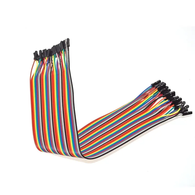Bộ Sợi Dây Nối 40P 7 Màu Dài 20Cm 3 Loại Đầu: Cái  Cái, Đực  Cái, Đực  Đực 1