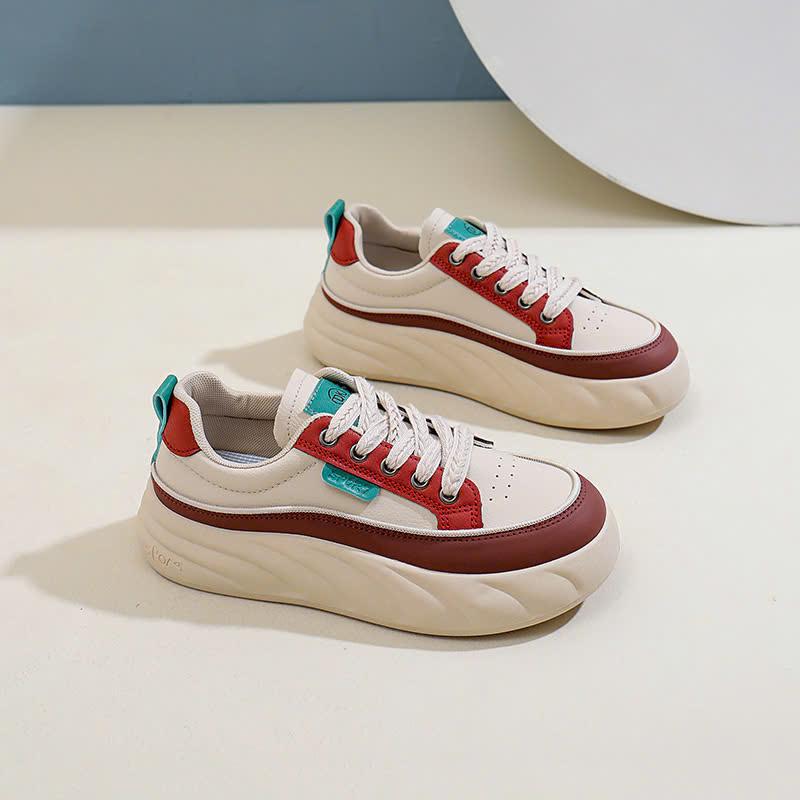giày da nữ  -tăng chiều cao - phong cách hàn quốc -mã 03 giay  doc Shoes Sneaker Nhung 3