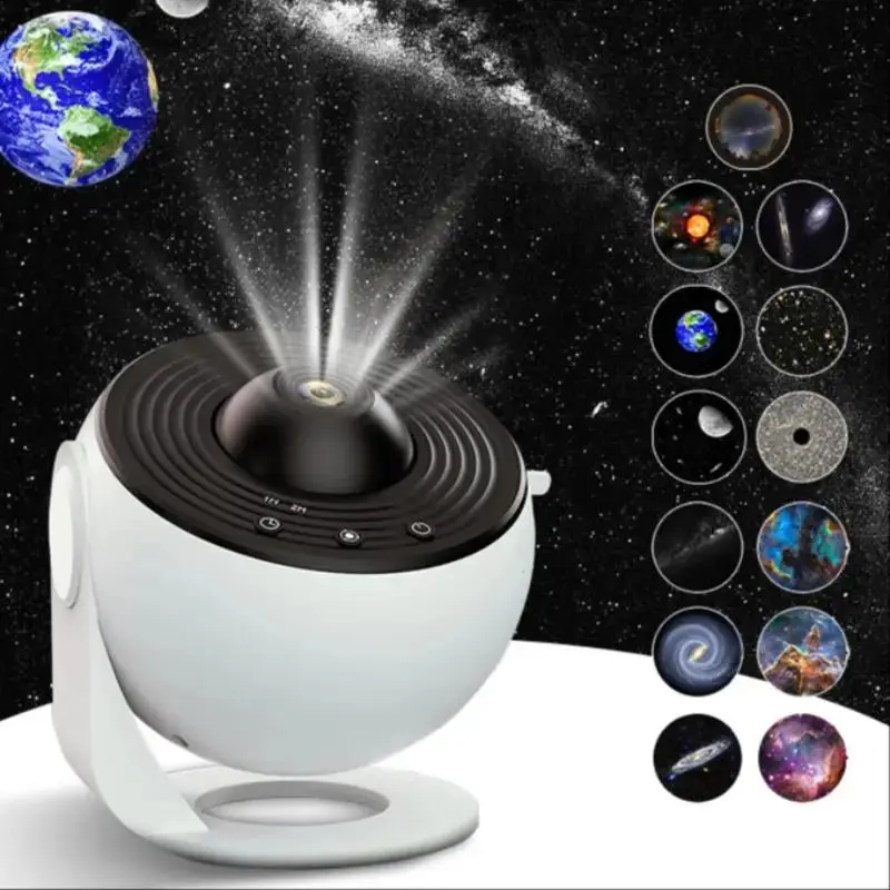 Earth Ball Projector, Galaxy Starry Sky Projector with 12 Films, USB Powered Projector Lamp, Decorative Light for Home Bedroom
