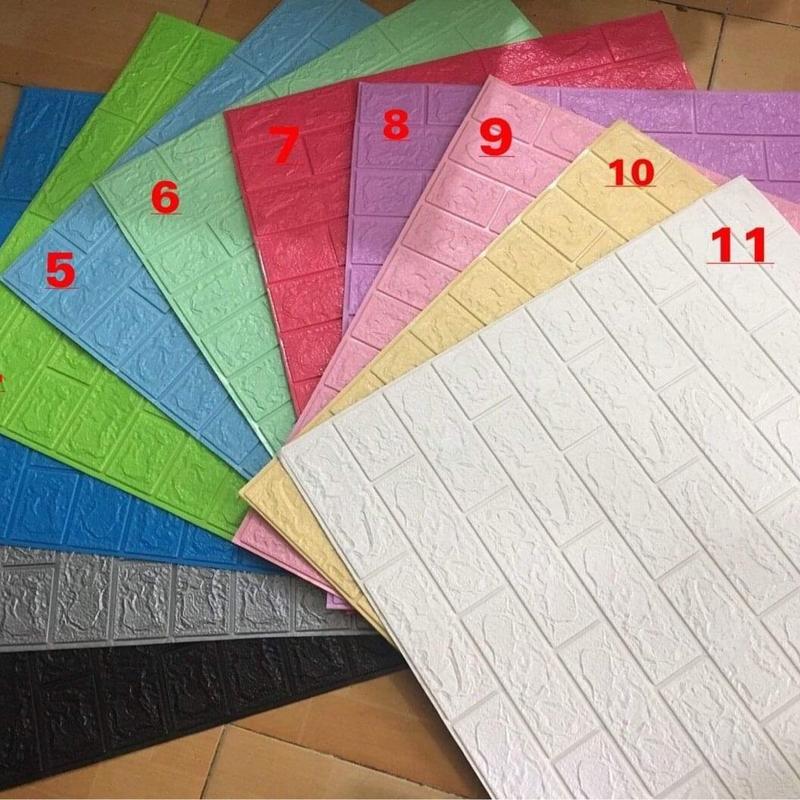 1 tấm xốp dán tường Vân gạch kích thước 70x77cm 3