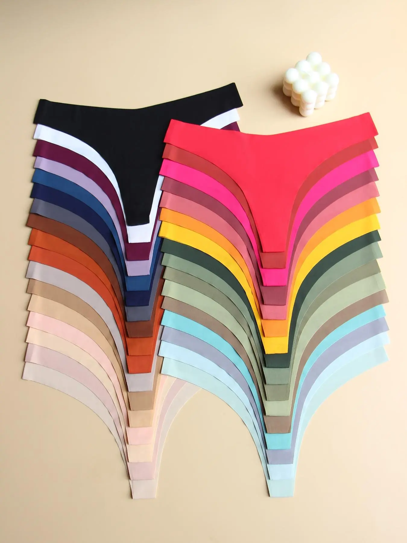 Women's Solid Color V-shaped Waist Thong, Breathable Comfortable Seamless Panty for Daily Wear, Women's Pastel Underwear for All Seasons, Undergarments, Underwear for Women