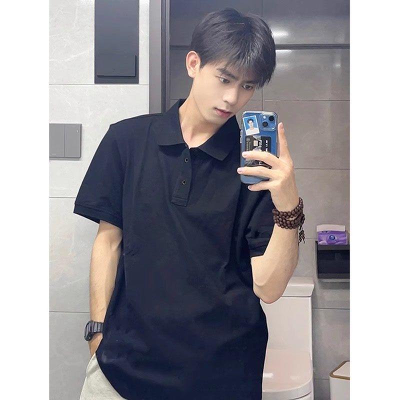 Product Introduction of Áo Thun ngắn Tay Polo, Màu Đen, Cổ Áo bẻ xuống, Trang Phục Mùa Hè Cho Nam, Trưởng Thành Và Ổn Định, Phong Cách Ruan, Cổ Điển Mỹ Đẹp Trai, Áo Công Sở, Tay Lửng 13