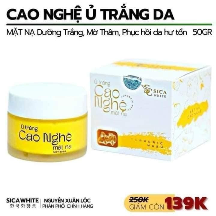 Mặt nạ Ủ trắng cao nghệ Sica White Skincare Trà, Kem Face - Hỗ trợ làm sạch thâm, mụn, làm sáng da, mịn và cấp ẩm cho da