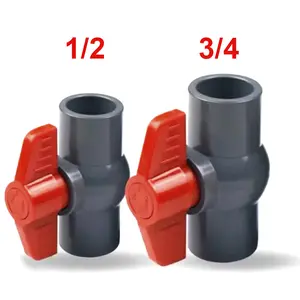 Homeneeds Stop Kran Ball Valve Bahan PVC 1/2 inch & 3/4 inch SLT-271+SLT-272 Engkol Putar Tebal Cocok untuk Selang PPR