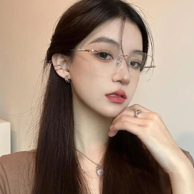 Kính Mắt Đổi Màu, Kính Mắt Chống Bức Xạ, MX STUDIO MX-BARBIE, Dành Cho Nữ, Kính Chống Ánh Sáng Mặt Trời, Hình Chữ Nhật Bằng Hợp Kim, Không Vành, Đổi Màu, Chống Tia Cực Tím, Thích Hợp Để Đổi Màu, Chống Nắng, Kính Chống Bức Xạ 1