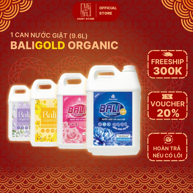 Nước Giặt Xả Bali Gold Organic công nghệ Hàn Quốc 9.6 Lít Hương Thơm Dịu Nhẹ, Đậm Đặc, Lưu Hương Lâu Làm Sạch